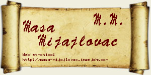 Maša Mijajlovac vizit kartica